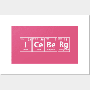 Iceberg (I-Ce-Be-Rg) Periodic Elements Spelling Posters and Art